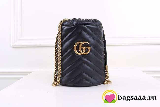Gucci Marmont mini bucket Black bag 575163 - 1