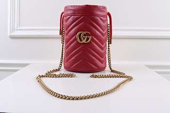 Gucci Marmont mini bucket Red bag 575163