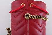 Gucci Marmont mini bucket Red bag 575163 - 2