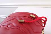 Gucci Marmont mini bucket Red bag 575163 - 4