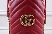 Gucci Marmont mini bucket Red bag 575163 - 5