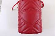 Gucci Marmont mini bucket Red bag 575163 - 6