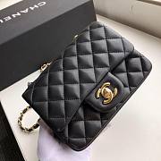 Chanel Flap Bag Lambskin Goldr Hardware Black 17cm Bagsaa - 2