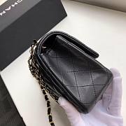 Chanel Flap Bag Lambskin Goldr Hardware Black 17cm Bagsaa - 6