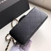 Chanel Flap Bag Caviar Goldr Hardware Black 17cm Bagsaa - 3