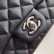 Chanel Flap Bag Caviar Silver Hardware Black 17cm Bagsaa - 6