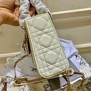 Dior Mini Lady Dior Leather Handbag with Gold Hardware 17cm - 6