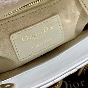 Dior Mini Lady Dior Leather Handbag with Gold Hardware 17cm - 5