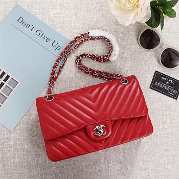Chanel 25cm CF1112 Lambskin Red Bagsaa