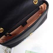 Gucci Marmont medium matelassé shoulder Black bag 443496 - 3