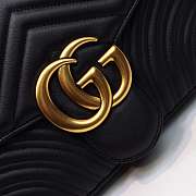 Gucci Marmont medium matelassé shoulder Black bag 443496 - 4
