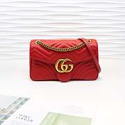 Gucci Marmont medium matelassé shoulder bag Red 443496 - 1