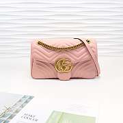 Gucci Marmont medium matelassé shoulder Pink bag 443496 - 1