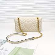 Gucci Marmont small matelassé shoulder bag 26cm White 443497  - 2