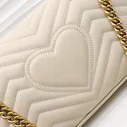 Gucci Marmont small matelassé shoulder bag 26cm White 443497  - 5