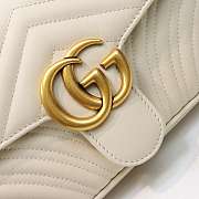 Gucci Marmont small matelassé shoulder bag 26cm White 443497  - 6