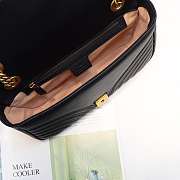 Gucci Marmont small matelassé shoulder bag 26cm Black 443497 Bagsaa - 2
