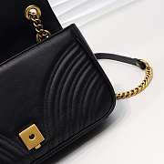 Gucci Marmont small matelassé shoulder bag 26cm Black 443497 Bagsaa - 4