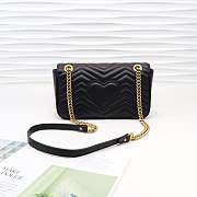Gucci Marmont small matelassé shoulder bag 26cm Black 443497 Bagsaa - 3