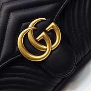 Gucci Marmont small matelassé shoulder bag 26cm Black 443497 Bagsaa - 5