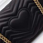 Gucci Marmont small matelassé shoulder bag 26cm Black 443497 Bagsaa - 6