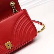Gucci Marmont small matelassé shoulder bag 26cm Red 443497 Bagsaa - 3