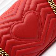 Gucci Marmont small matelassé shoulder bag 26cm Red 443497 Bagsaa - 5