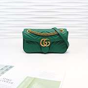 Gucci Marmont small matelassé shoulder bag Green 26cm 443497 Bagsaa - 1