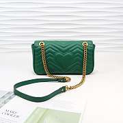 Gucci Marmont small matelassé shoulder bag Green 26cm 443497 Bagsaa - 4