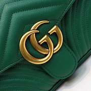 Gucci Marmont small matelassé shoulder bag Green 26cm 443497 Bagsaa - 6