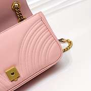 Gucci Marmont Small Matelassé Shoulder Bag Pink 26cm 443497 - 3