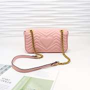 Gucci Marmont Small Matelassé Shoulder Bag Pink 26cm 443497 - 4