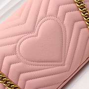 Gucci Marmont Small Matelassé Shoulder Bag Pink 26cm 443497 - 6