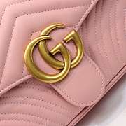 Gucci Marmont Small Matelassé Shoulder Bag Pink 26cm 443497 - 5