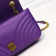 Gucci Marmont Small Matelassé Shoulder Bag Purple 26cm 443497 Bagsaa - 4