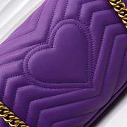 Gucci Marmont Small Matelassé Shoulder Bag Purple 26cm 443497 Bagsaa - 5