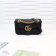 Gucci Marmont Mini Matelassé Shoulder Bag Black 23cm 446744 Bagsaaa - 1