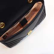 Gucci Marmont Mini Matelassé Shoulder Bag Black 23cm 446744 Bagsaaa - 3