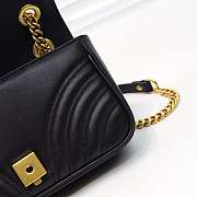 Gucci Marmont Mini Matelassé Shoulder Bag Black 23cm 446744 Bagsaaa - 2