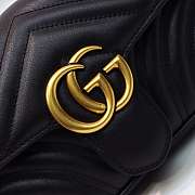 Gucci Marmont Mini Matelassé Shoulder Bag Black 23cm 446744 Bagsaaa - 5