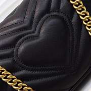 Gucci Marmont Mini Matelassé Shoulder Bag Black 23cm 446744 Bagsaaa - 6