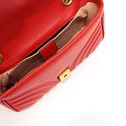 Gucci Marmont Mini Matelassé Shoulder Bag Red 23cm 446744 Bagsaa - 3