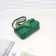 Gucci Marmont Mini Matelassé Shoulder Bag Green 23cm 446744 Bagsaa - 3