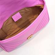 Gucci Marmont Mini Matelassé Shoulder Bag Roes Red 23cm 446744 Bagsaa - 2