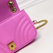 Gucci Marmont Mini Matelassé Shoulder Bag Roes Red 23cm 446744 Bagsaa - 3