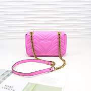 Gucci Marmont Mini Matelassé Shoulder Bag Roes Red 23cm 446744 Bagsaa - 4
