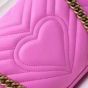 Gucci Marmont Mini Matelassé Shoulder Bag Roes Red 23cm 446744 Bagsaa - 6