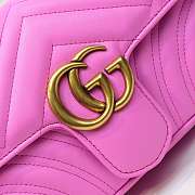 Gucci Marmont Mini Matelassé Shoulder Bag Roes Red 23cm 446744 Bagsaa - 5