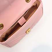 Gucci Marmont Mini Matelassé Shoulder Bag Pink 23cm 446744 Bagsaa - 2