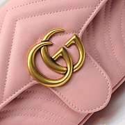 Gucci Marmont Mini Matelassé Shoulder Bag Pink 23cm 446744 Bagsaa - 5